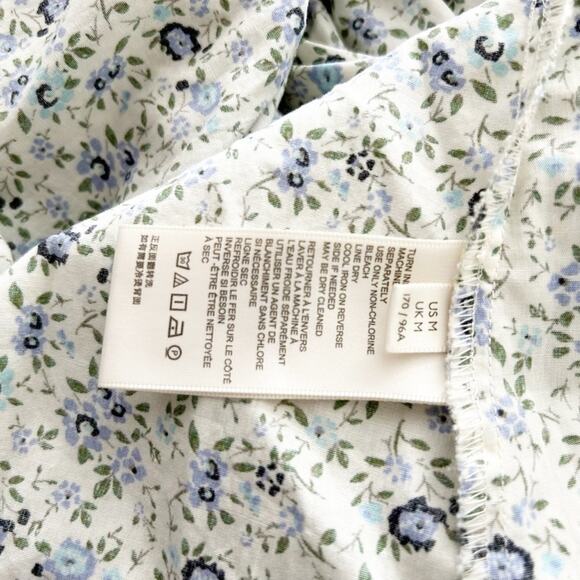 Free People White Combo Cotton Blend Smocked Bust Petunia Mini Dress Size M - Picture 7 of 7